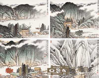 宋玉麟 春夏秋冬 镜心 31.5×40.5cm